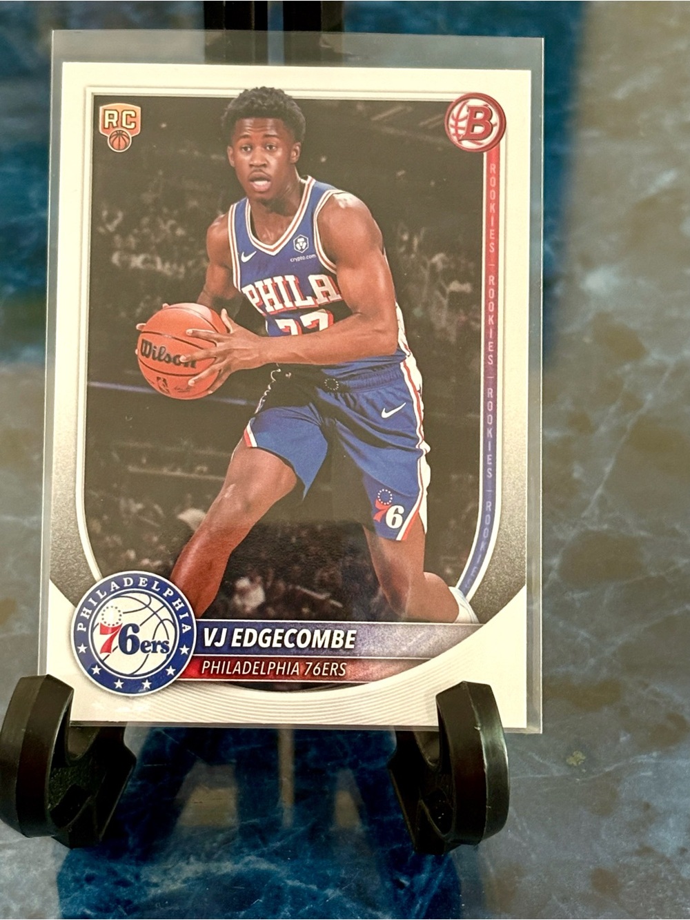 VJ Edgecombe Basketball card  Bowman Rookie Cards 76ers